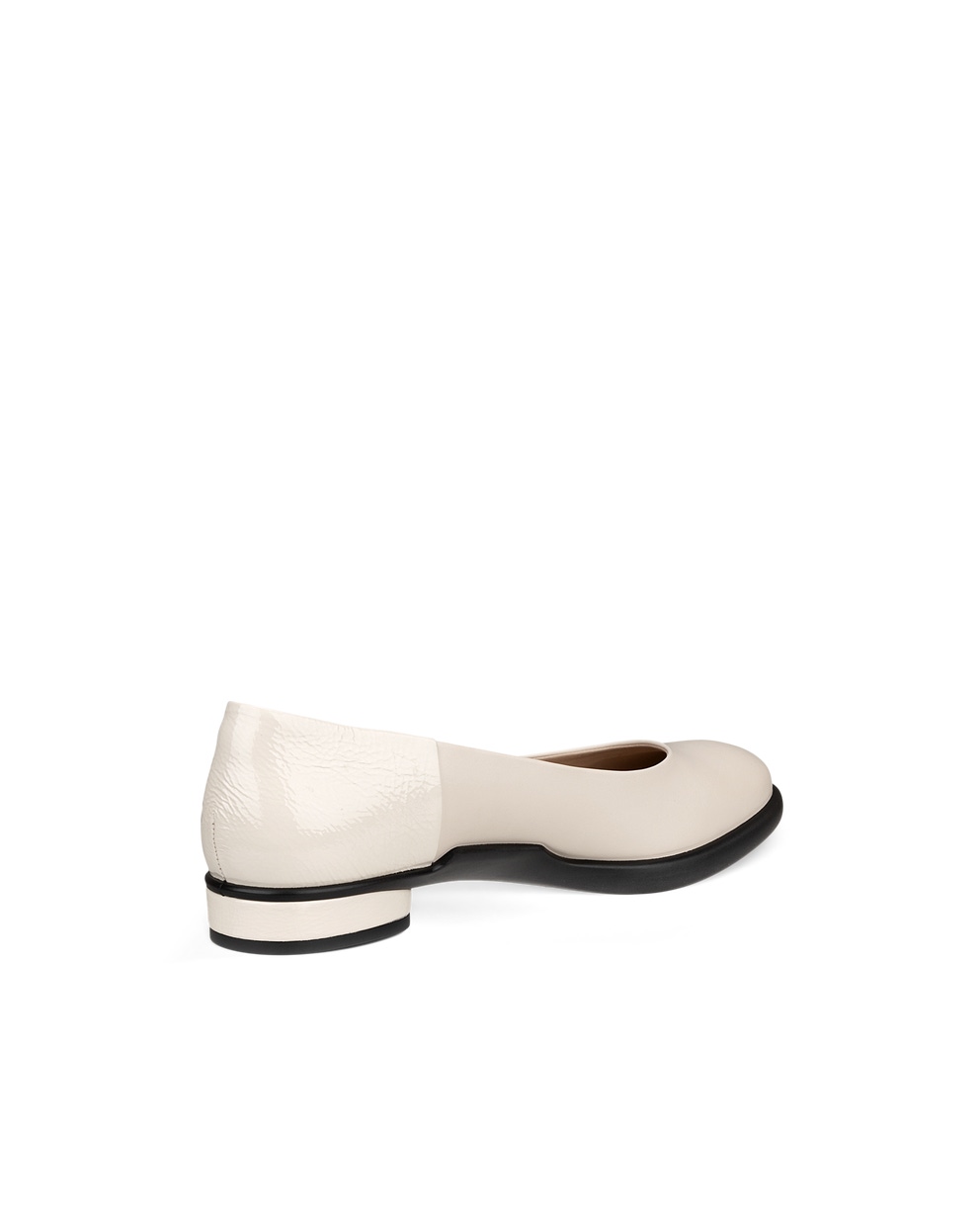 Women's ECCO® Sculpted LX Leather Ballerina - Beige - Back