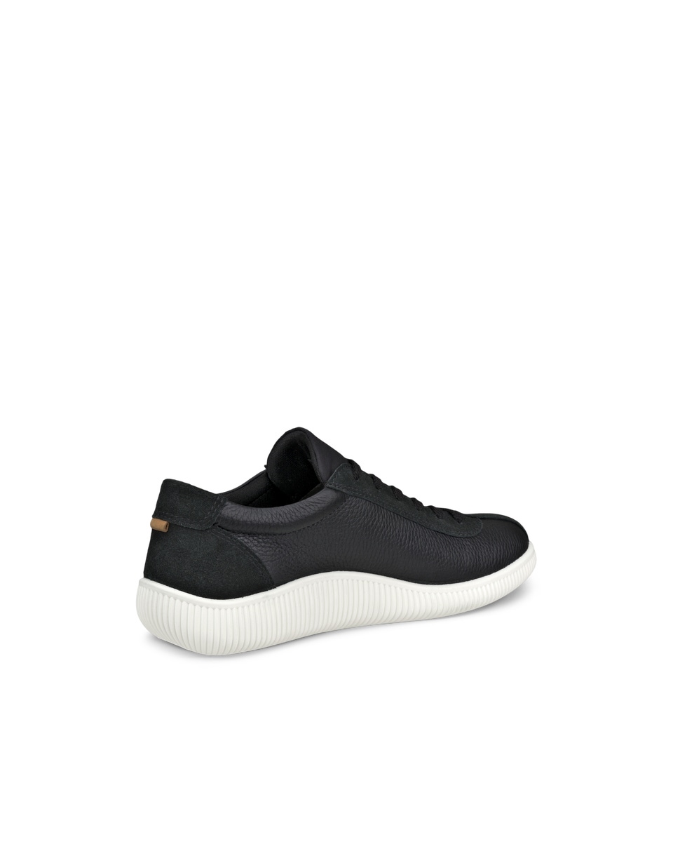 Women s ECCO Soft Zero Leather Sneaker Black