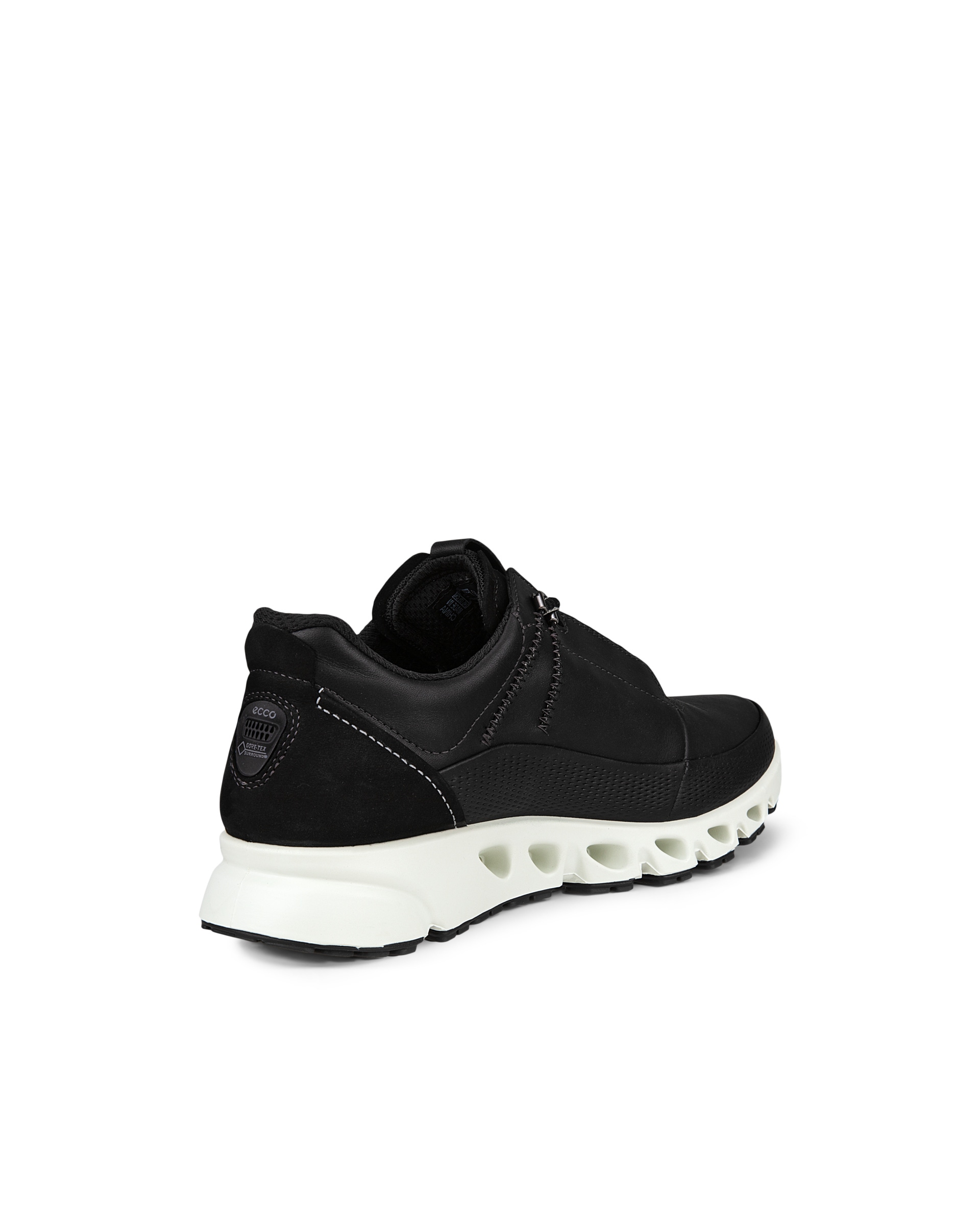 Women's ECCO® Multi-Vent Leather Gore-Tex Shoe - Black - Back