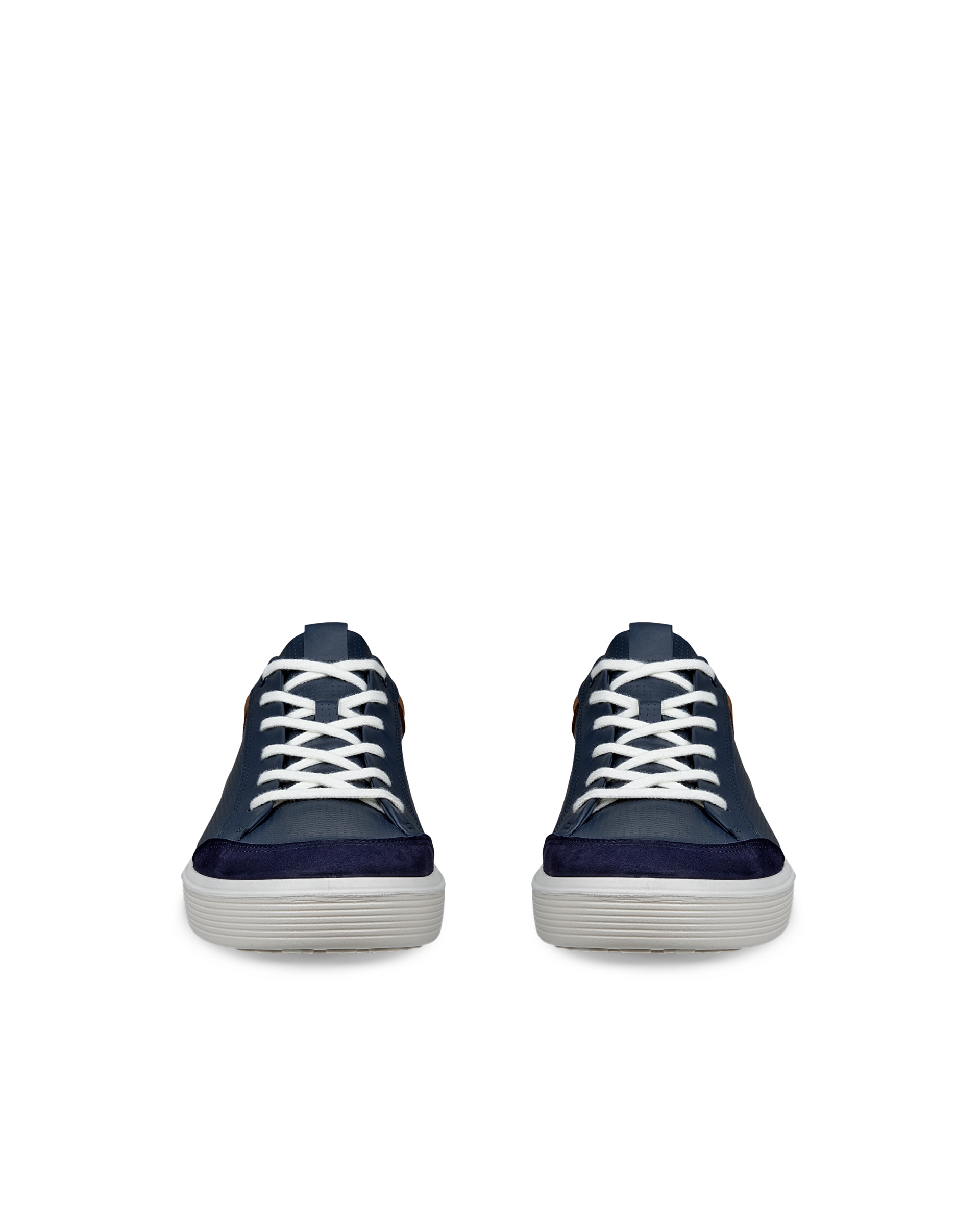 Men's ECCO® Soft 60 Leather Sneaker - Blue - Front pair