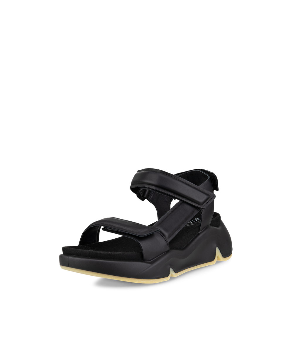 Sandalias de piel con plataforma ECCO® Chunky Sandal para mujer - Negro - Main