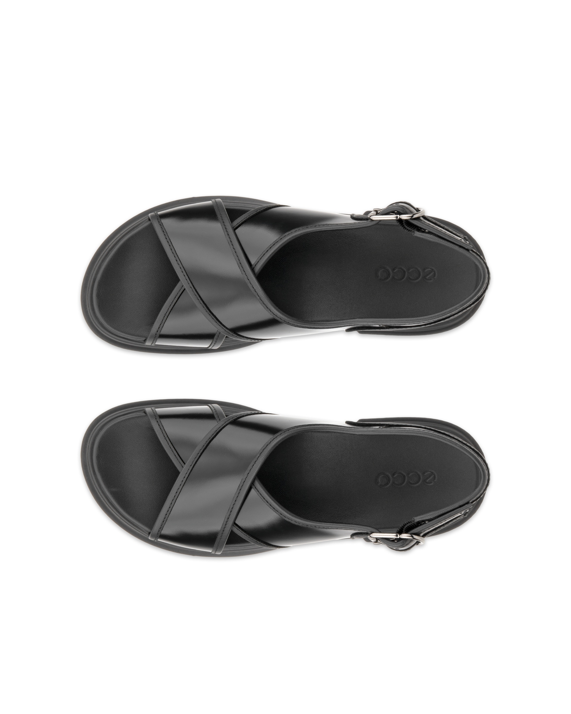 ECCO® METROPOLE SEOUL sandale en cuir pour femme - Noir - Top left pair