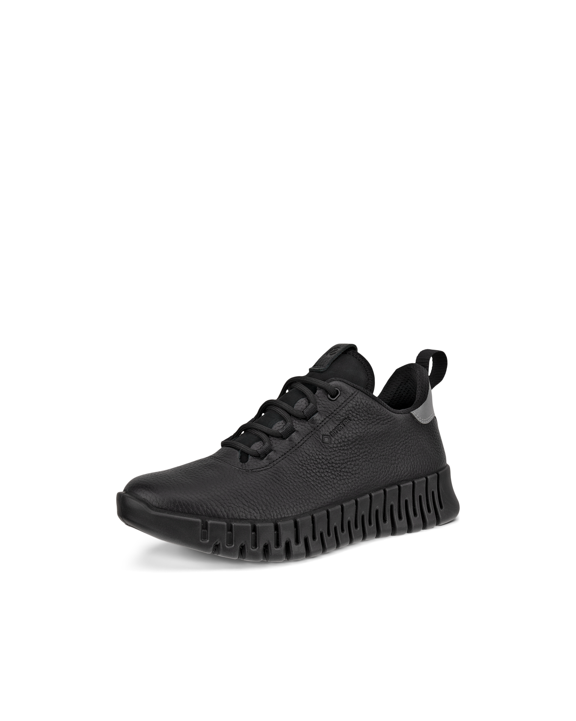 Women's ECCO® Gruuv Leather Gore-Tex Sneaker - Black - Main