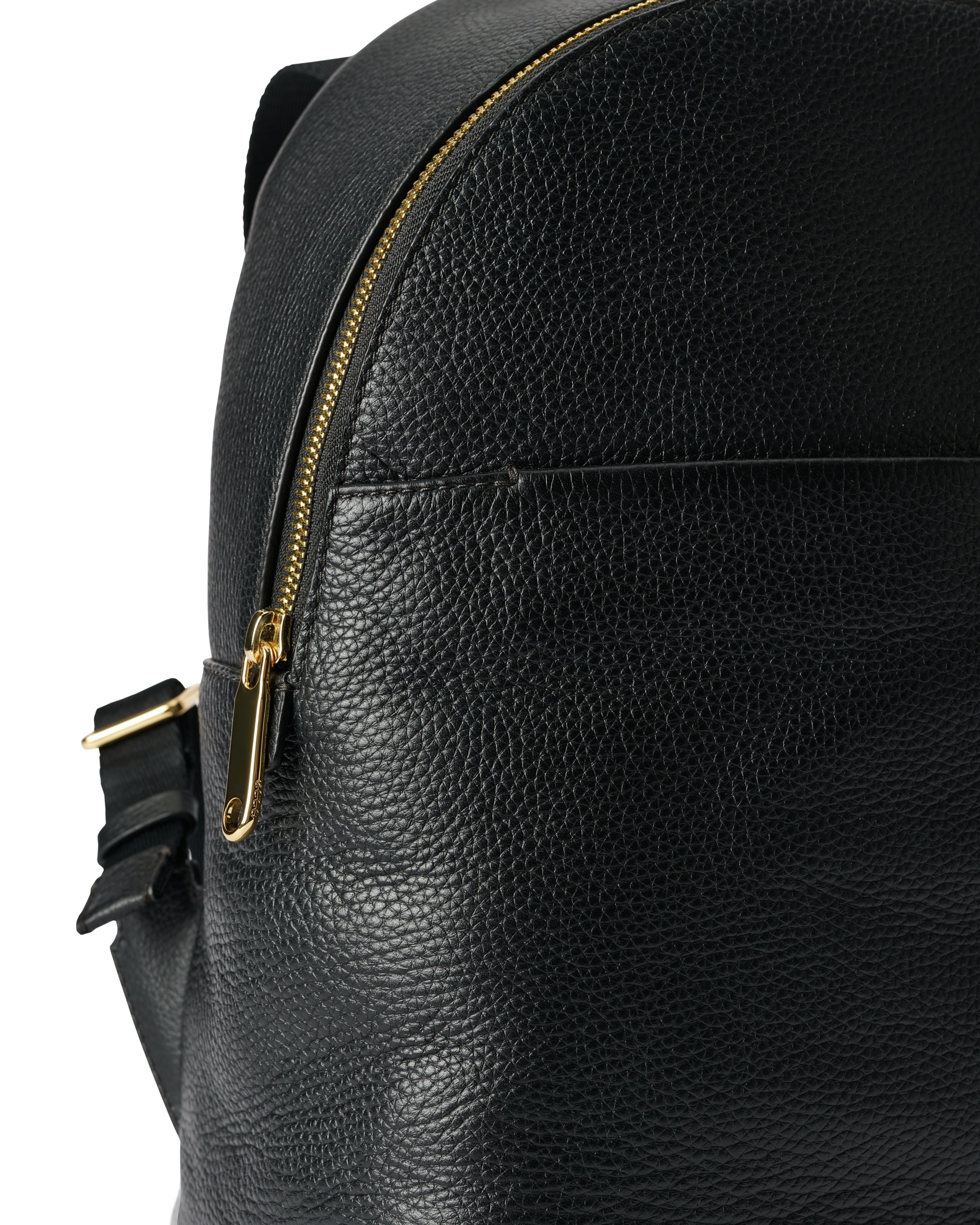 ECCO® Round Pack Leather Backpack - Black - Detail-1