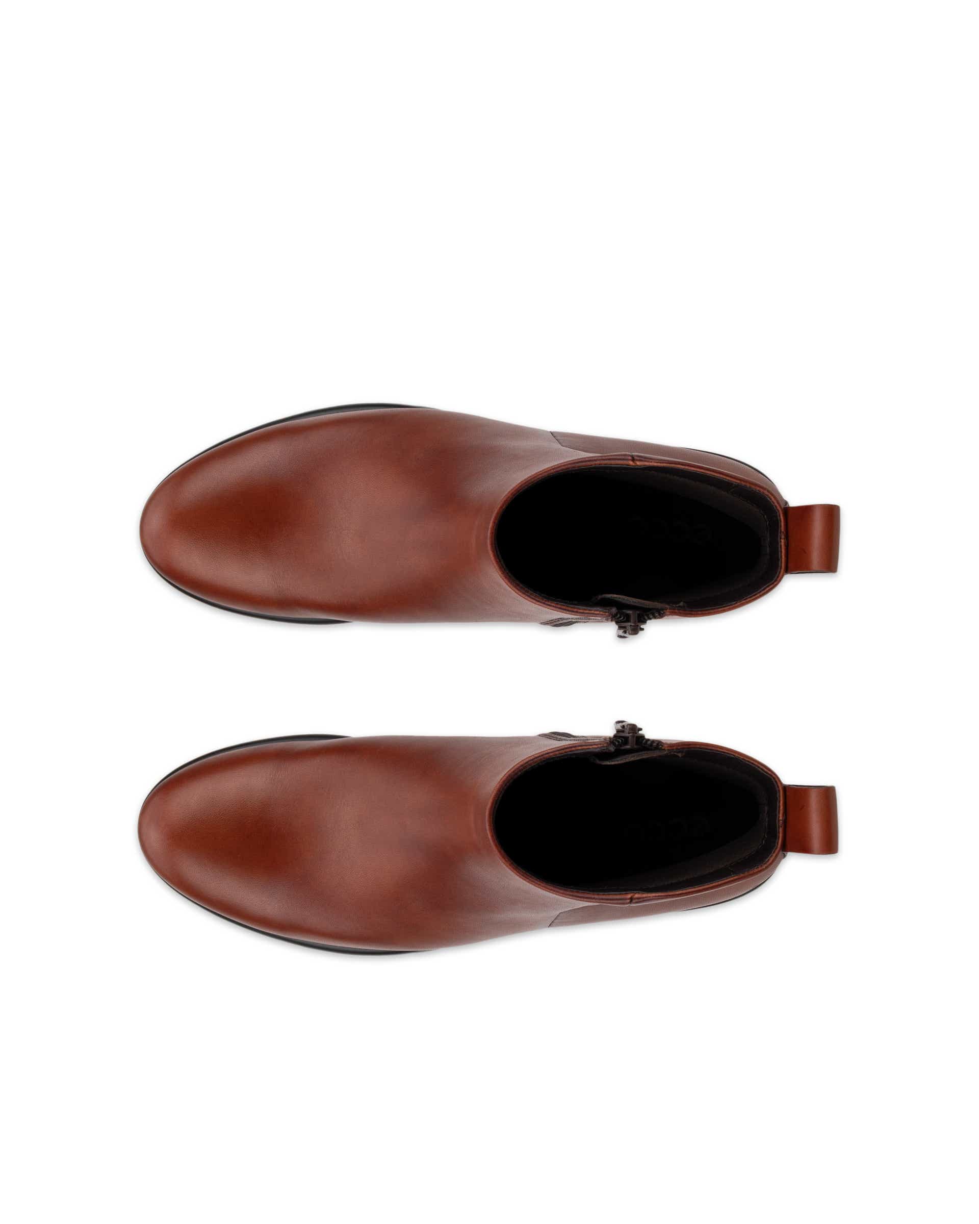 ECCO Modtray Women's Zip-up Ankle Boot - Brown - Top left pair