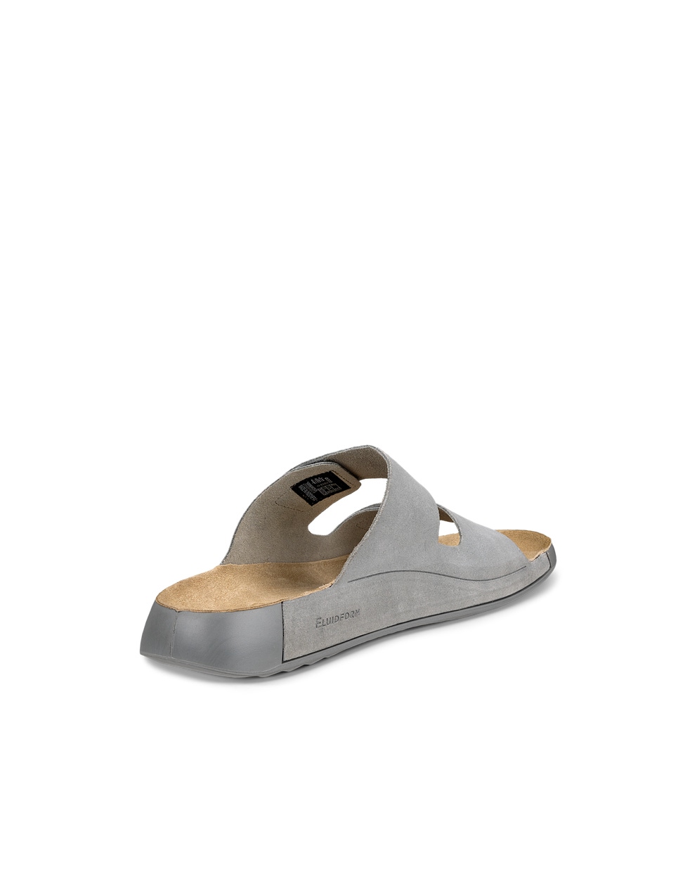 Men's ECCO® Cozmo Nubuck Two-Strap Sandal - Grey - Back