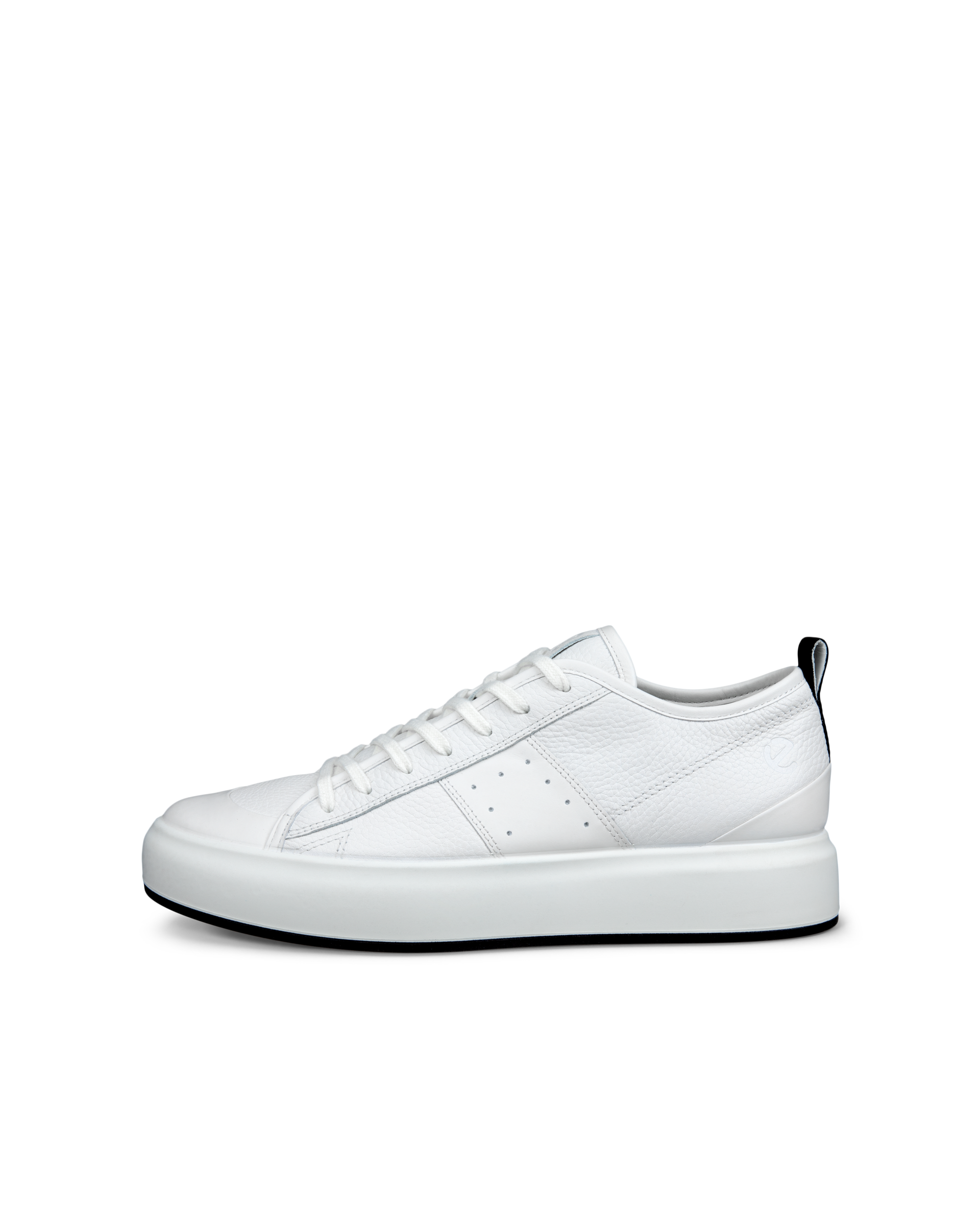 ECCO® Street Ace baskets en cuir pour homme - Blanc - Outside