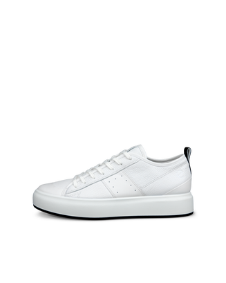 ECCO® Street Ace baskets en cuir pour homme - Blanc - Outside