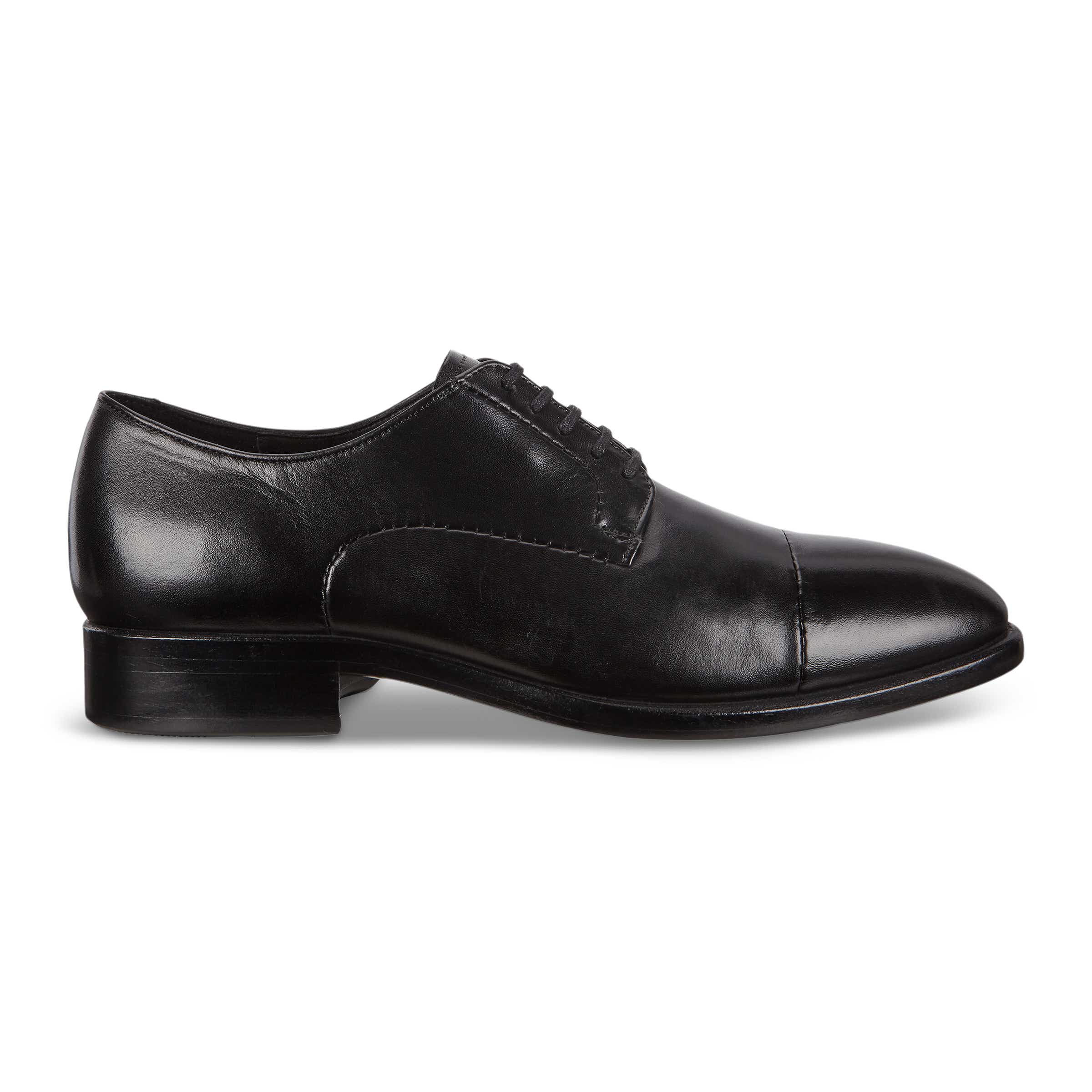 ECCO Vitrus Mondial メンズ レザーダービーシューズ - 黒 - Outside