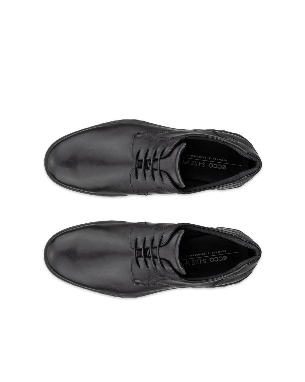 Men's ECCO® S Lite Hybrid Leather Derby Shoe - Black - Top left pair