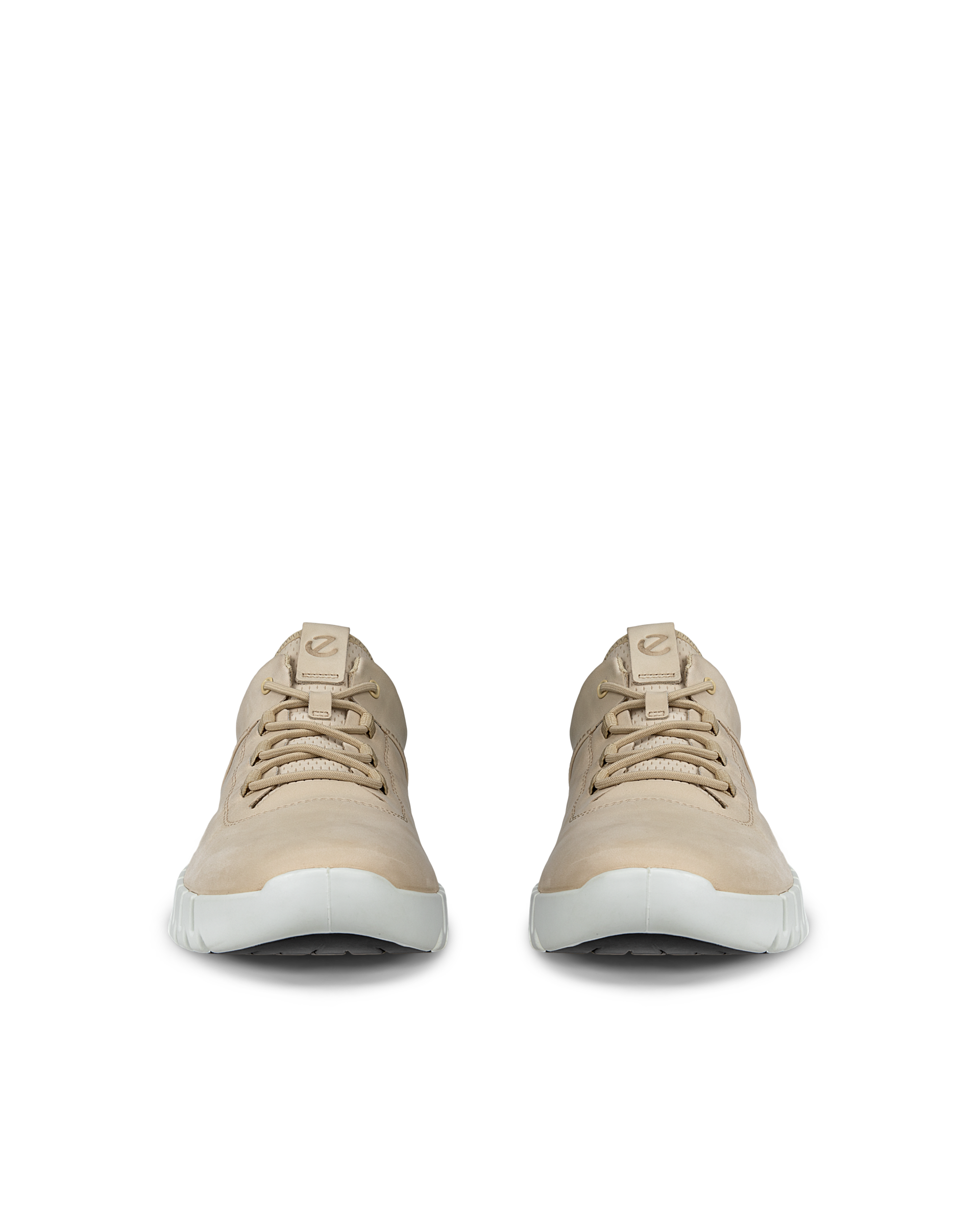 Men's ECCO® Gruuv Nubuck Sneaker - Beige - Front pair