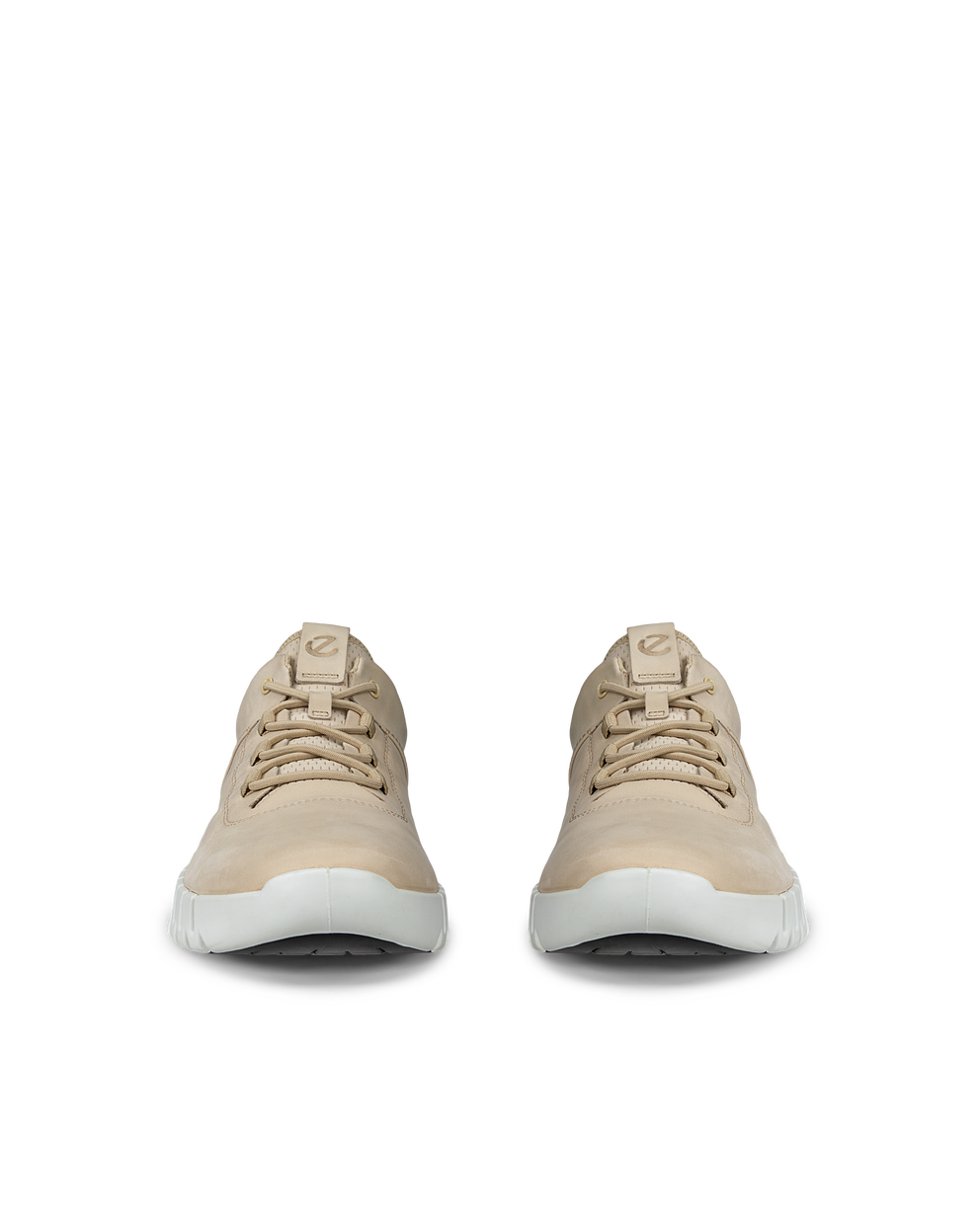 ECCO® Gruuv baskets en nubuck pour homme - Beige - Front pair