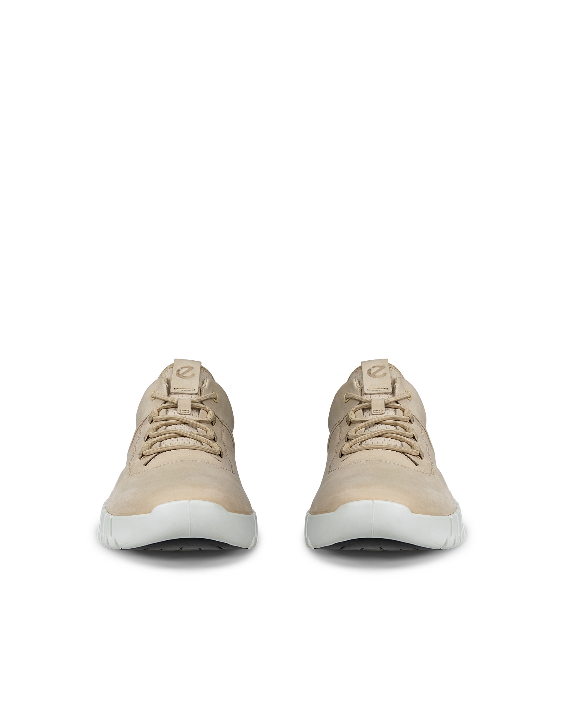 Men's ECCO® Gruuv Nubuck Sneaker - Beige - Front pair