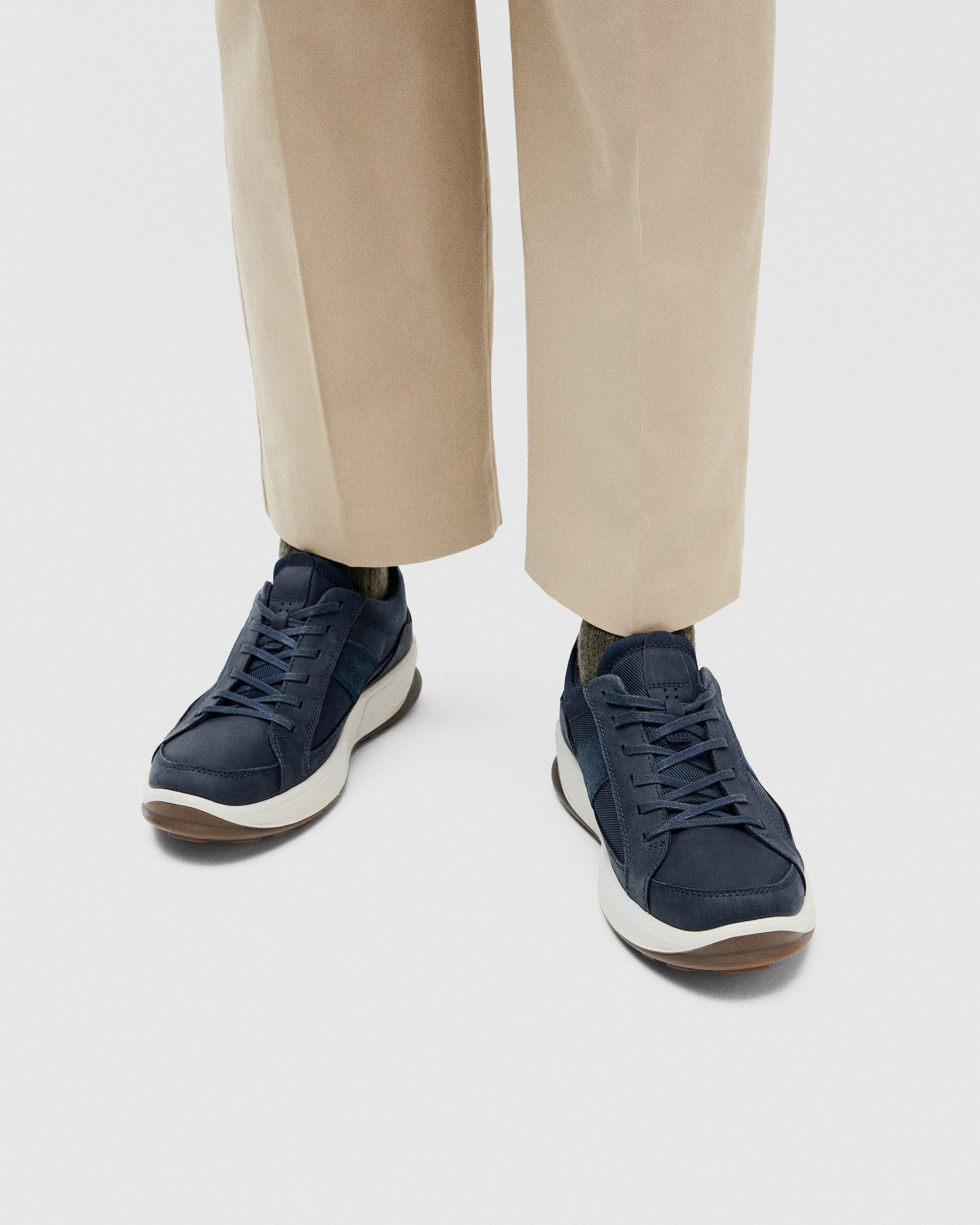 ECCO® BYWAY 2.0 heren sneaker van textiel - Blauw - Lifestyle image-1