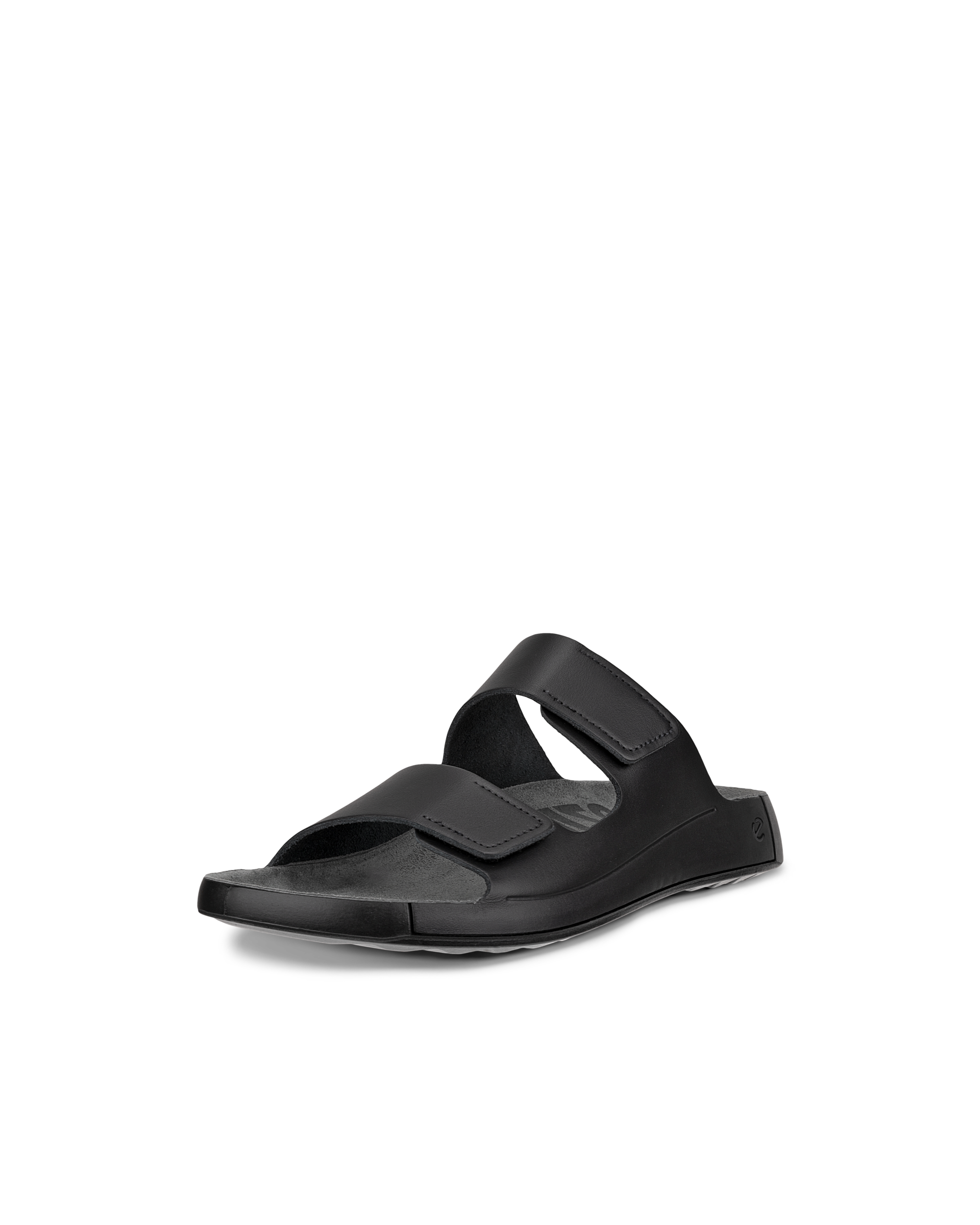 Men's ECCO® Cozmo Leather Two Strap Sandal - Black - Main