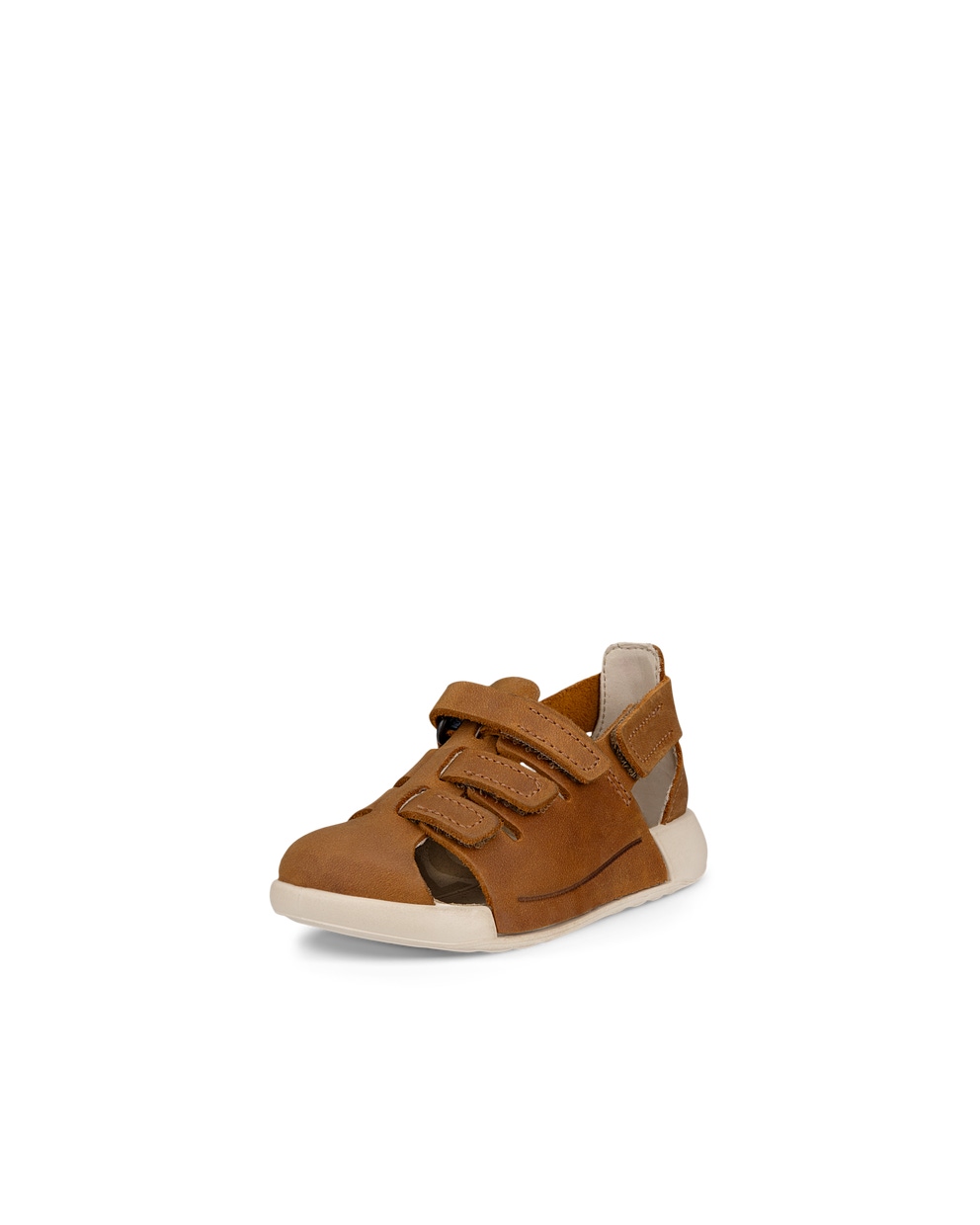 Kids' ECCO® Cozmo Nubuck Fisherman Sandal - Brown - Main