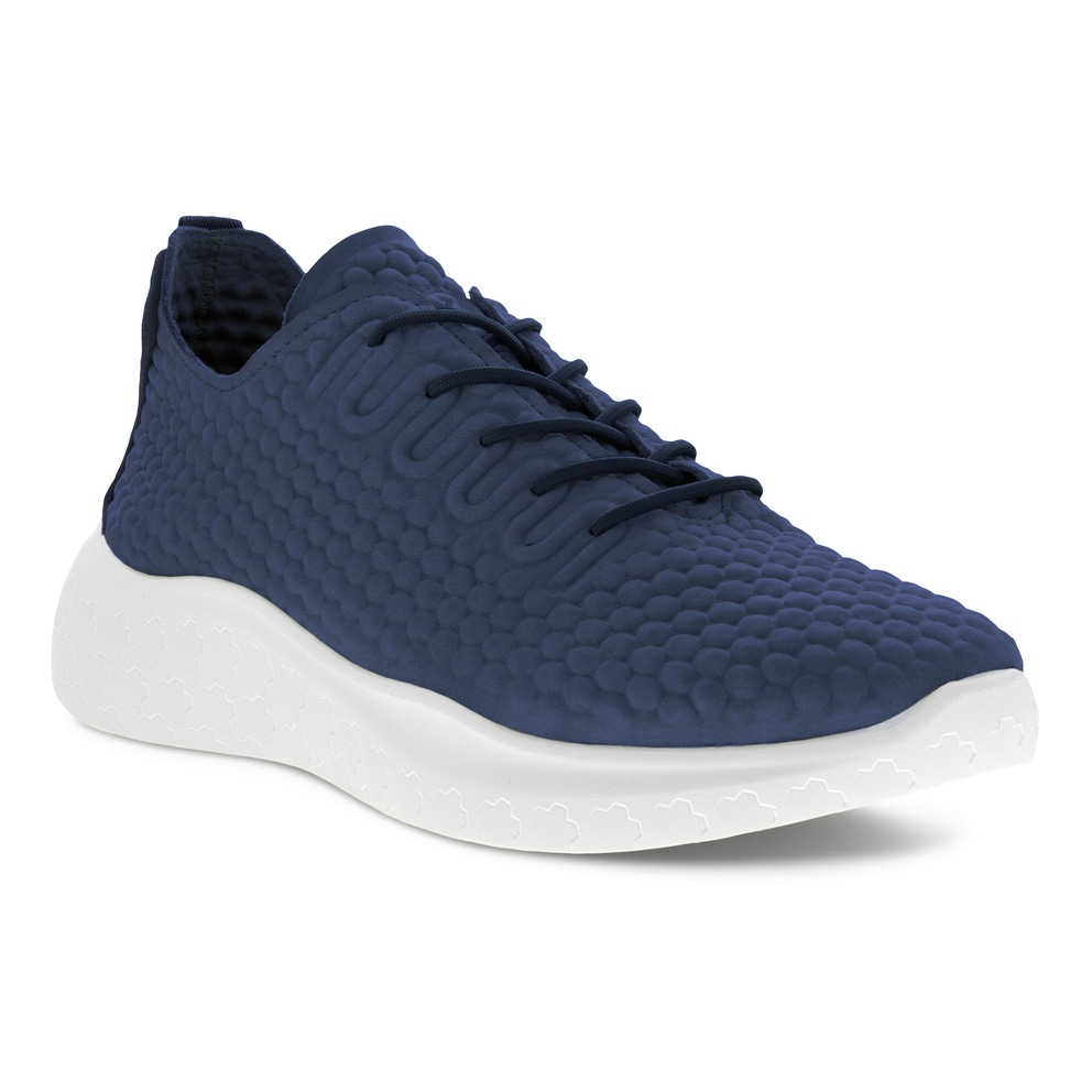 Men's ECCO® Therap Nubuck Sneaker - Blue - Main