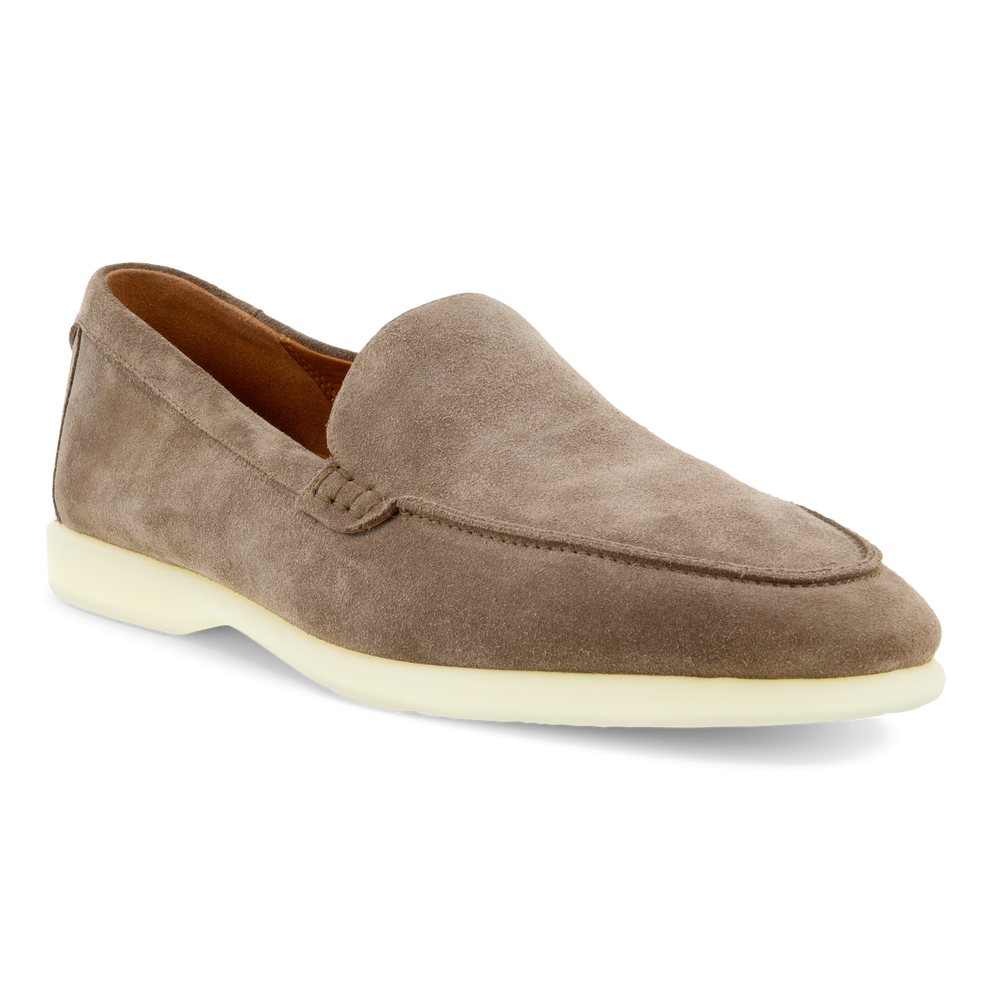 Men's ECCO® Citytray Lite Suede Loafer - Brown - Main