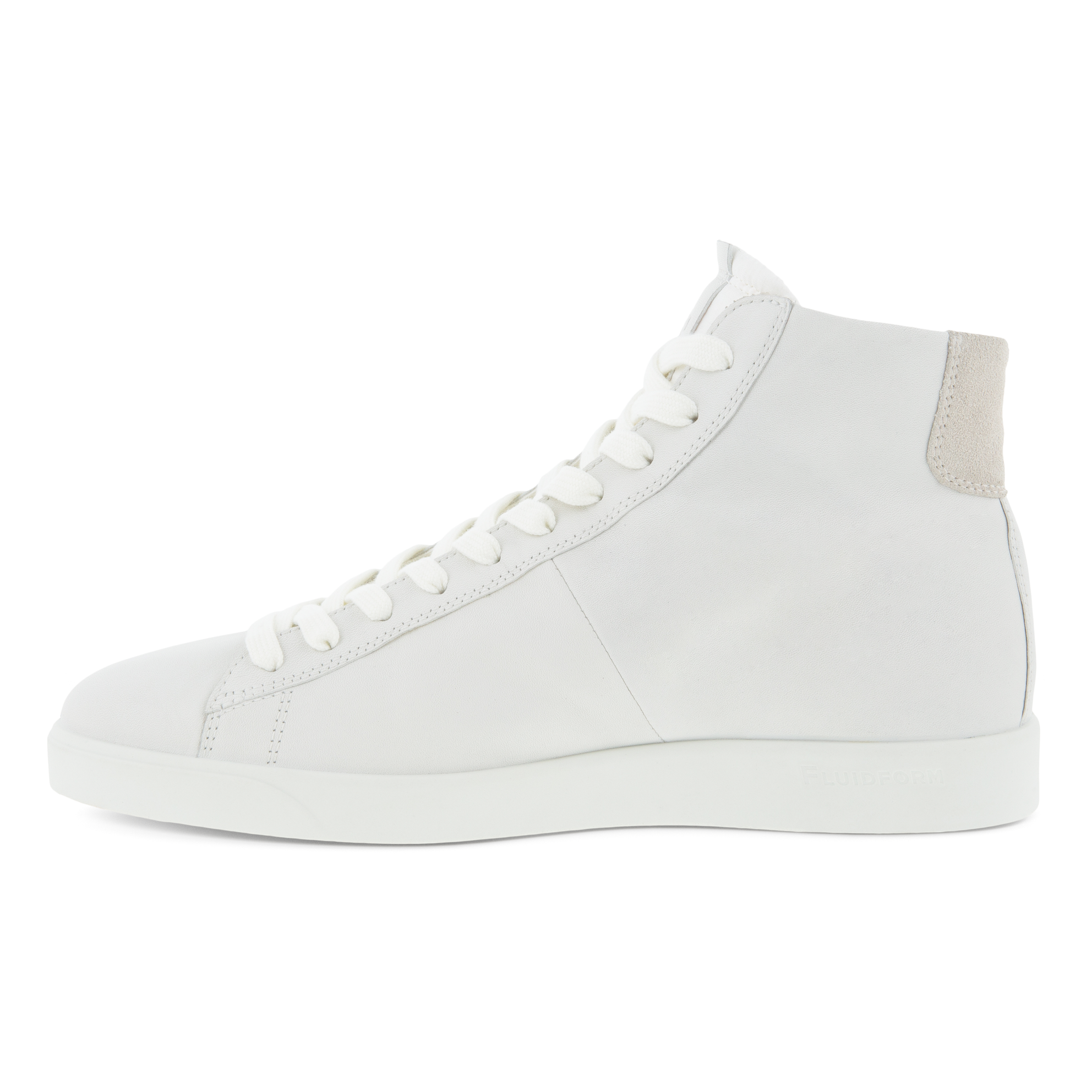 Women's ECCO® Street Lite Leather High-Top Sneaker - White - Inside