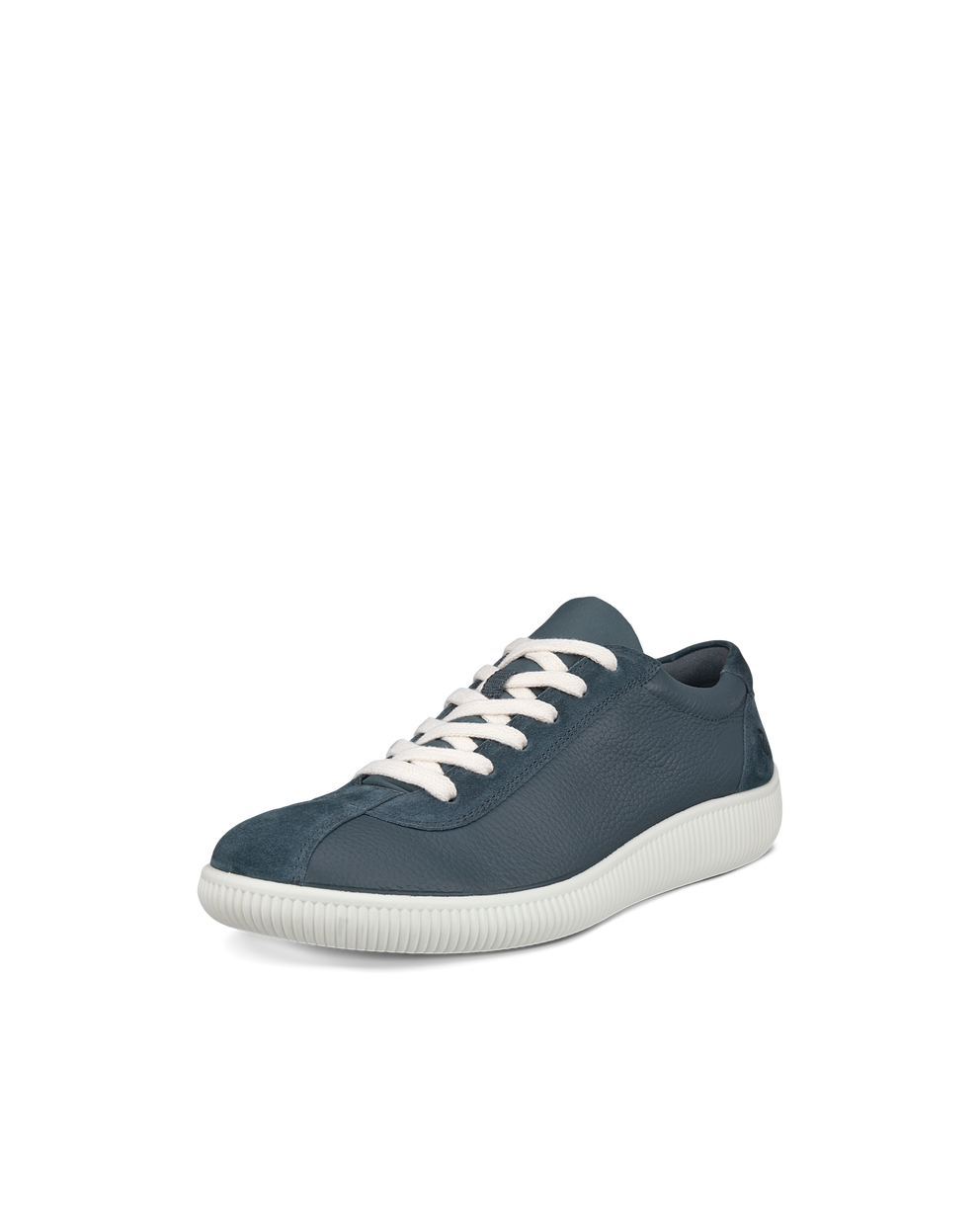 ECCO® Soft Zero baskets en cuir pour homme - Bleu - Main