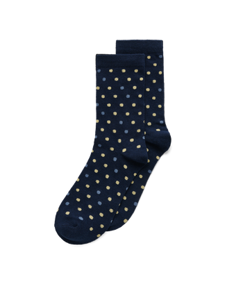 ECCO® Classic Dotted Mid-Cut Socks - Blue - Main