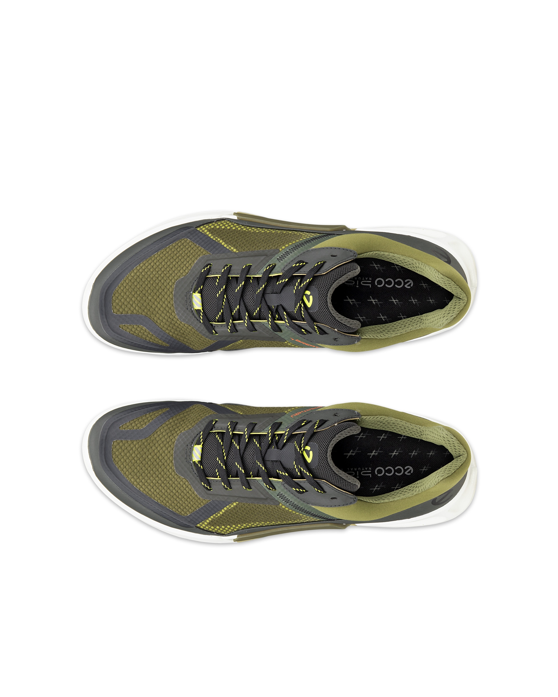 Zapatillas de senderismo de tela ECCO® BIOM 2.1 X Mountain para hombre - Verde - Top left pair