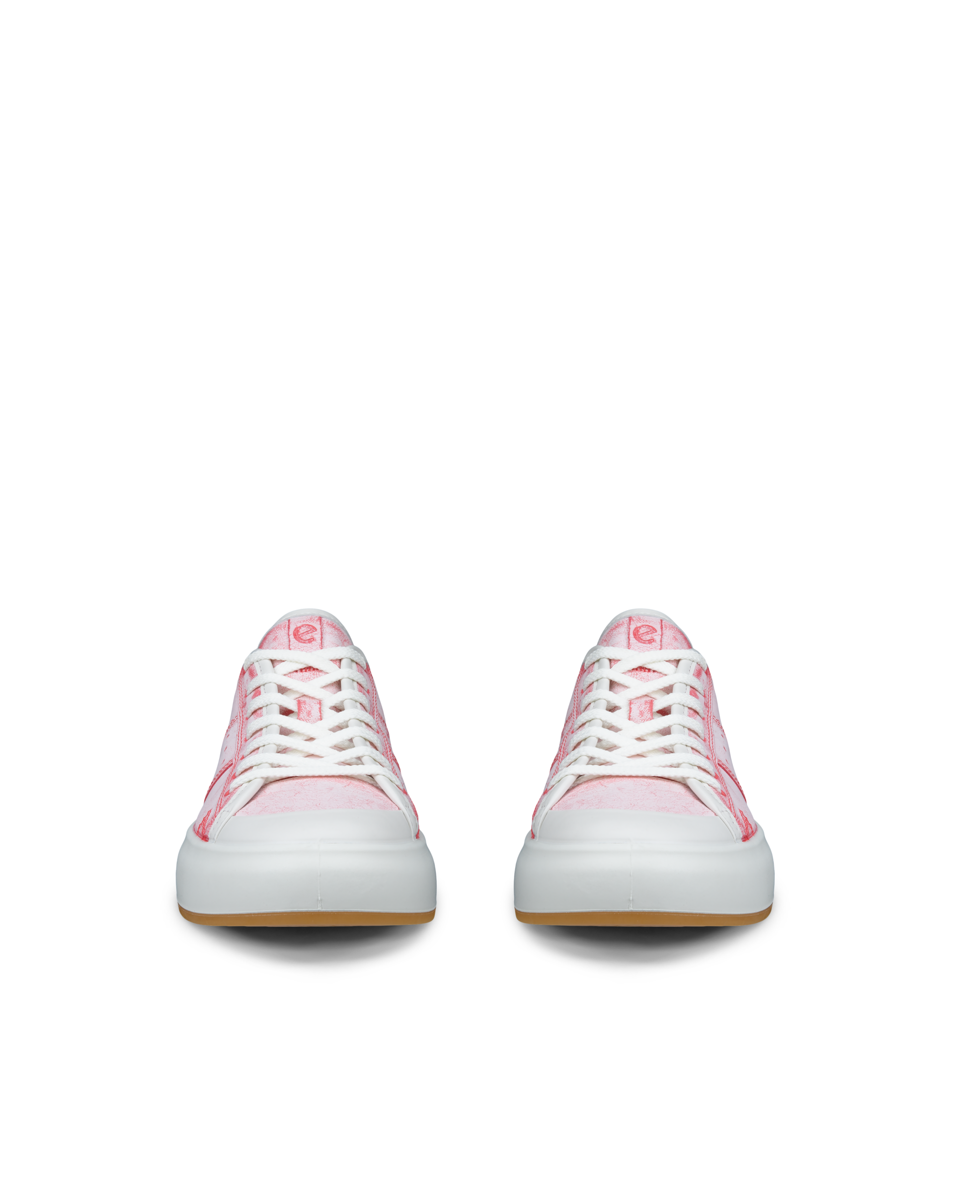 여성용 ECCO® Street Ace 가죽 트레이너 - Pink - Front pair