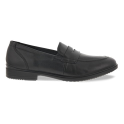 Women's ECCO® Touch 15 Leather Penny Loafer - Black - Outside