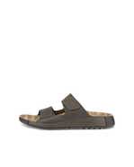 ECCO Men Cozmo Slide Sandal - Brown - Outside