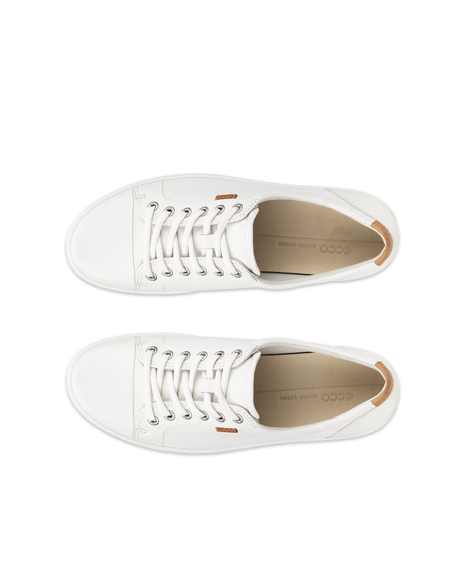 ECCO Soft 7 baskets en cuir pour femme Blanc