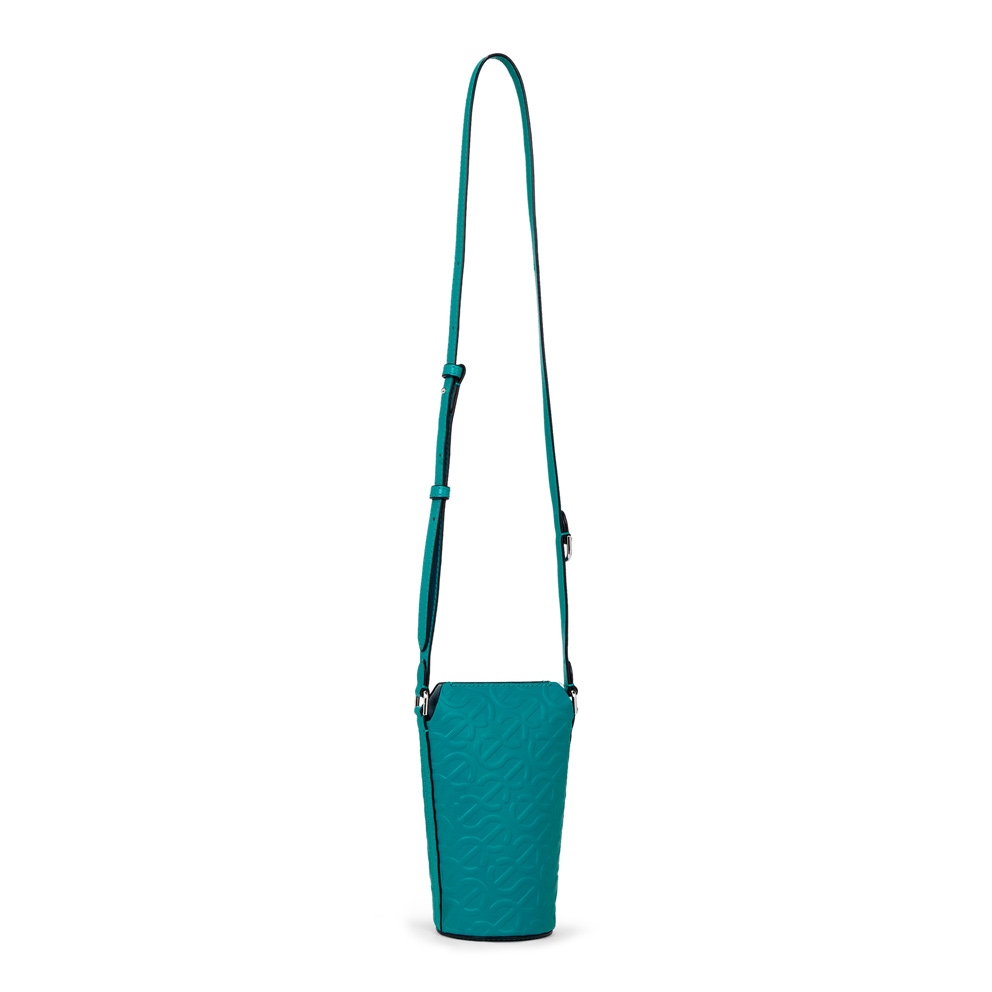 ECCO® Pot Bag Leather Crossbody Bag - Blue - Main