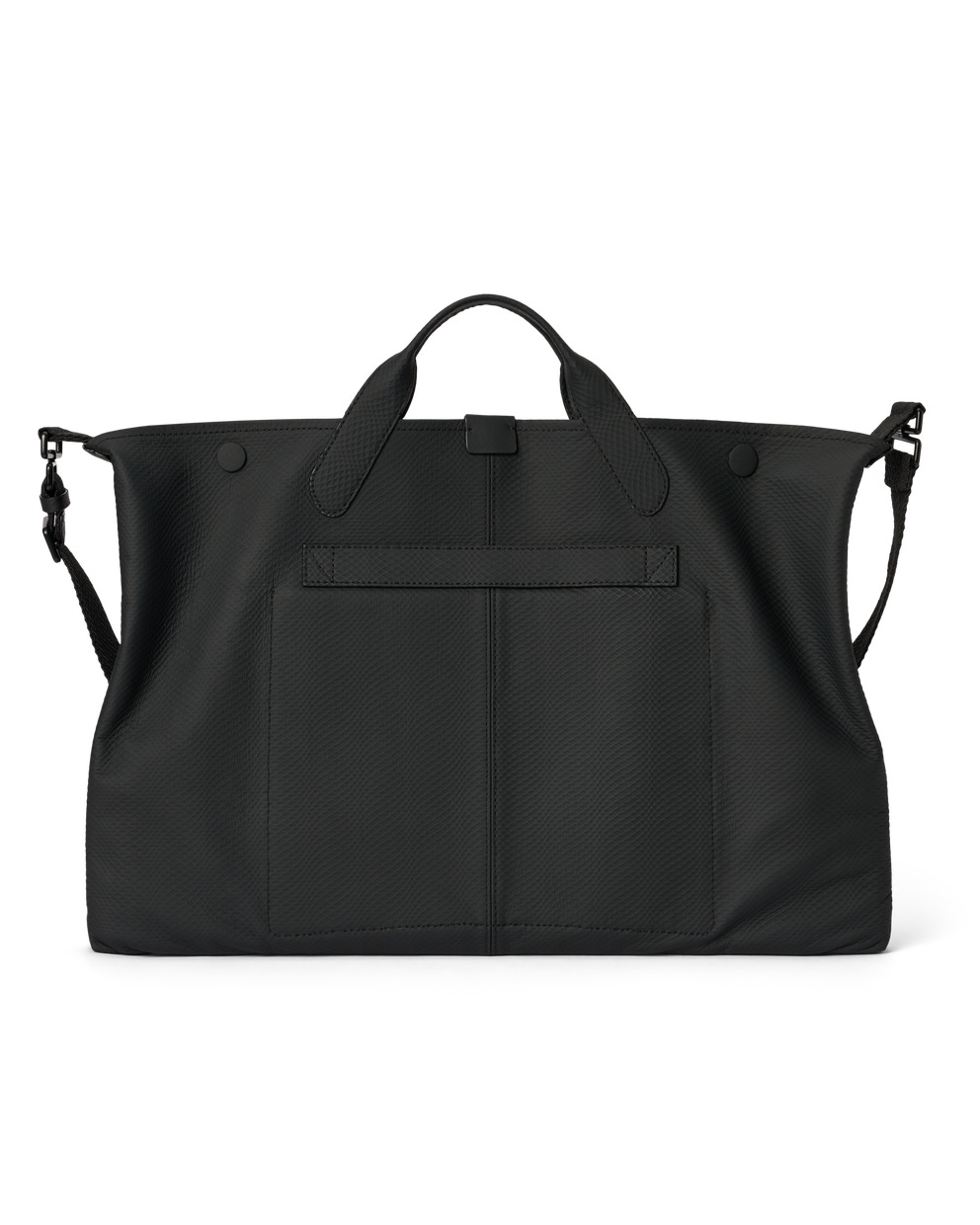 ECCO® Soft East-West Leather Tote Bag - Black - Back