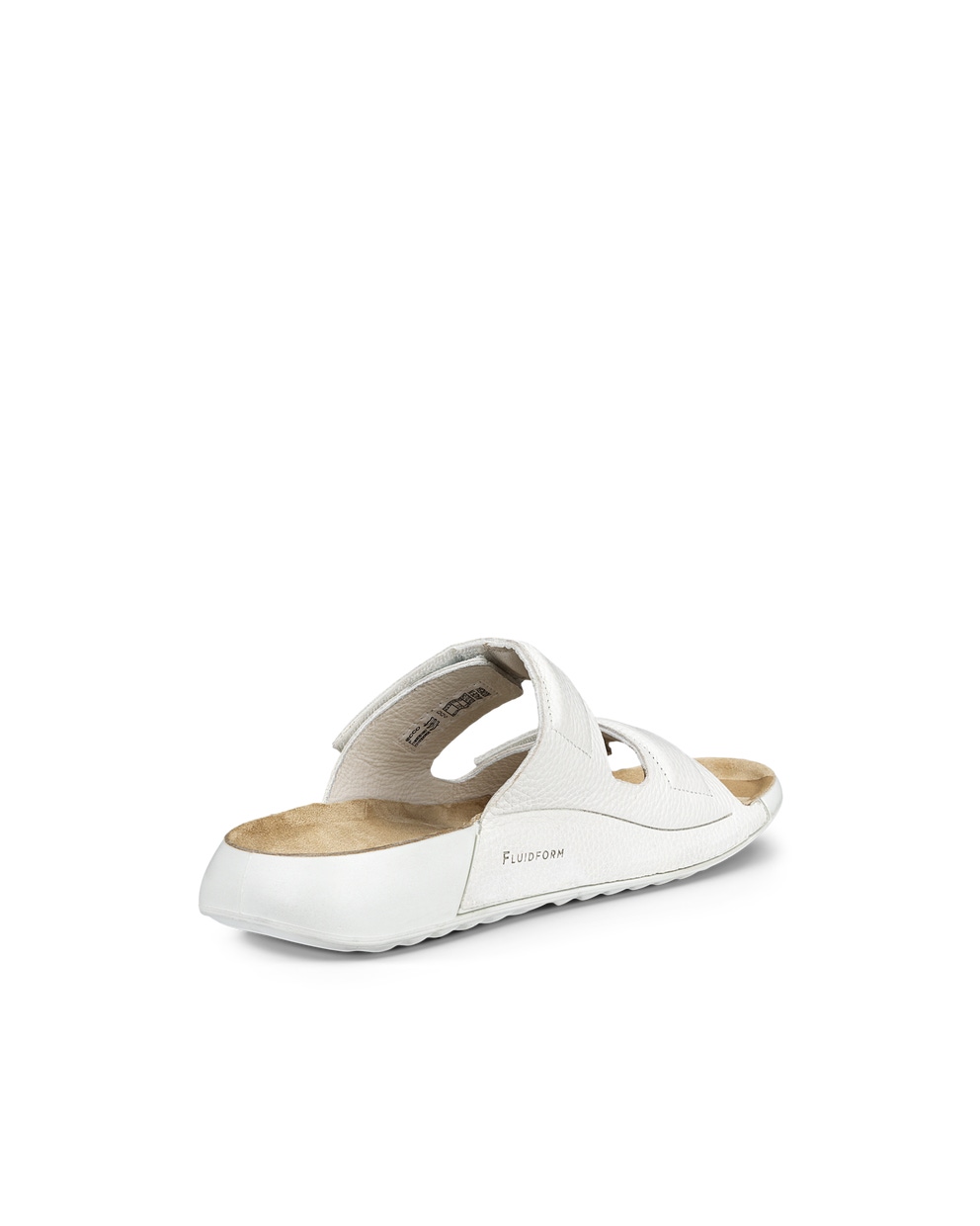 Women's ECCO® Cozmo 60 Leather Two Strap Sandal - White - Back