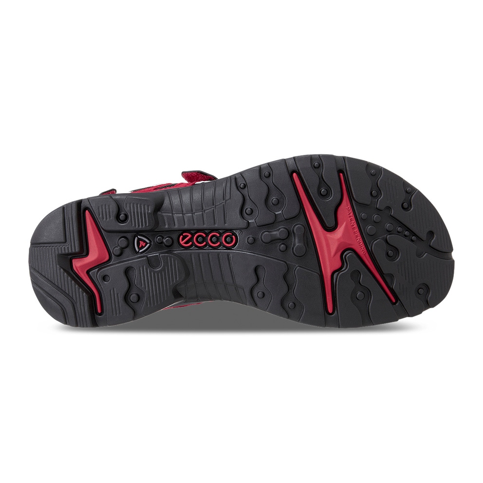 Women's ECCO® Offroad Nubuck Outdoor Sandal - Red - Sole