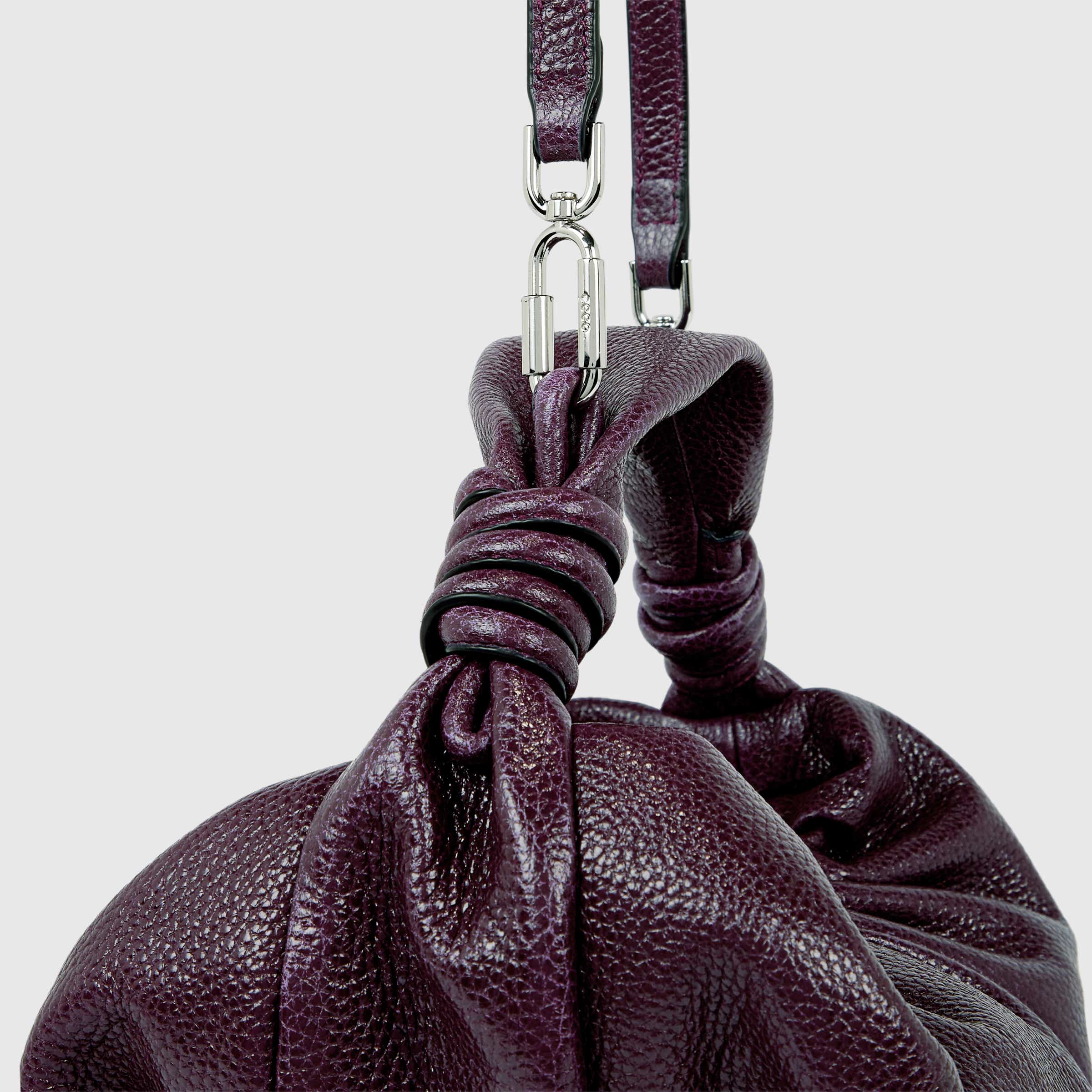 ECCO Scrunch Compact レザーホーボーバッグ - パープル - Detail-1