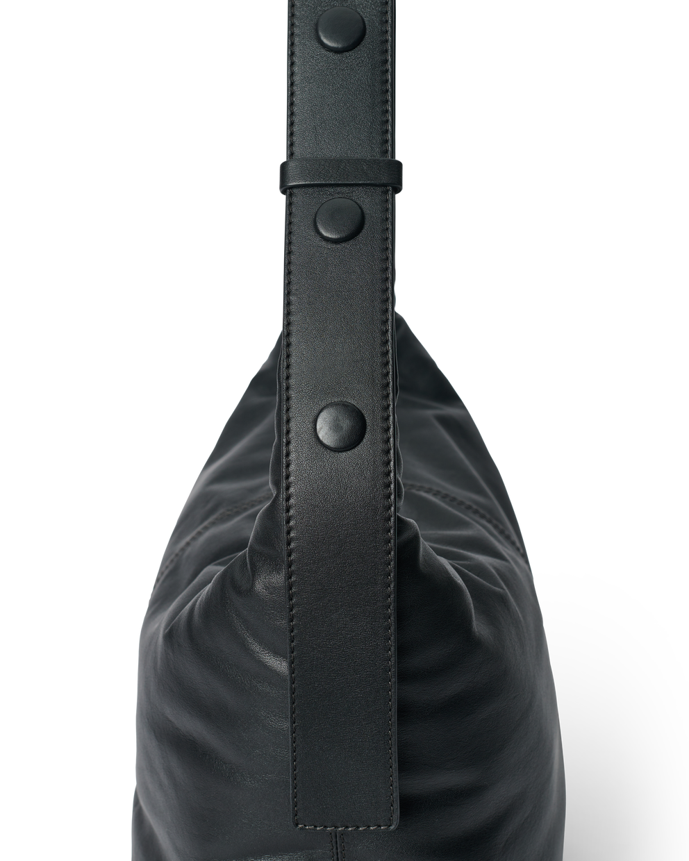 ECCO® Hobo Soft Leather Hobo Bag - Black - Detail-2