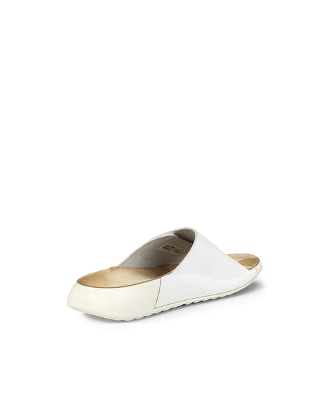 ECCO Women's Cozmo Slide Sandals - White - Back