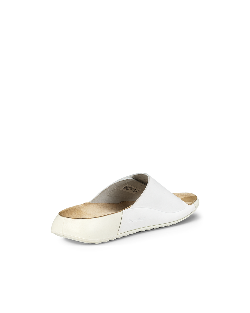 ECCO Women's Cozmo Slide Sandals - White - Back
