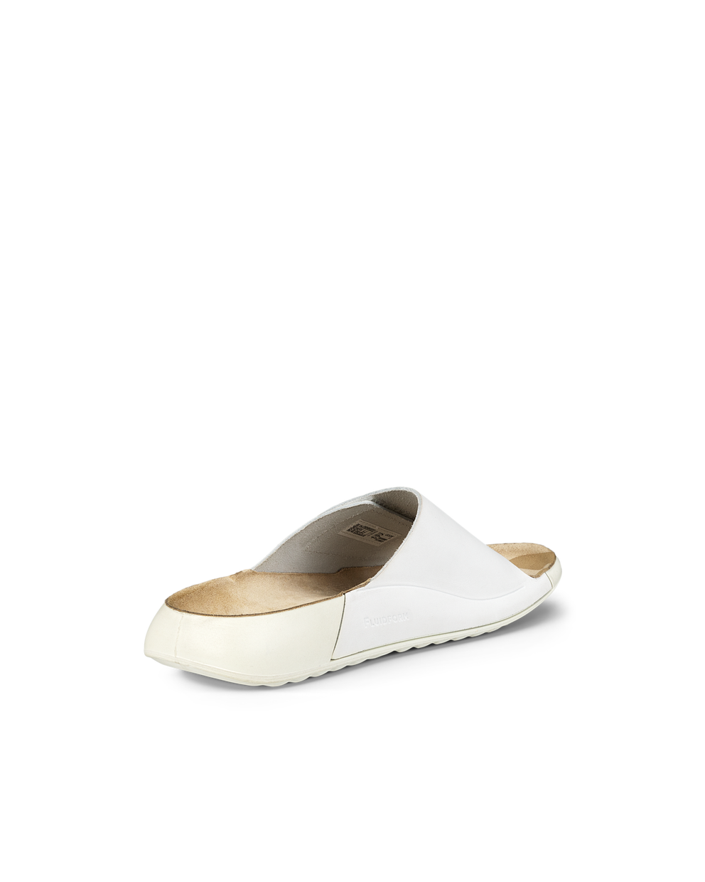 Women's ECCO® Cozmo Leather Slider - White - Back