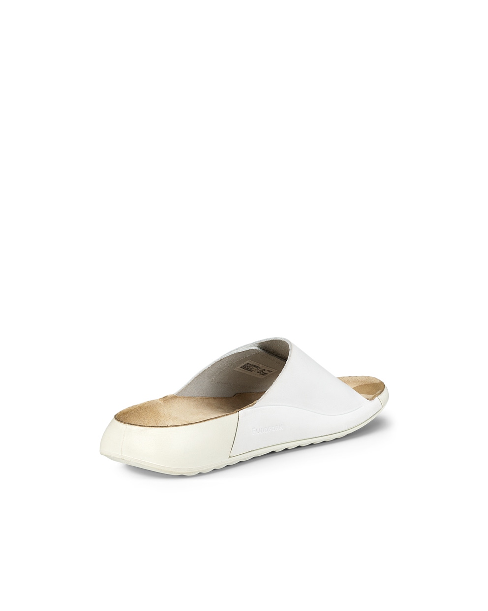 Women's ECCO® Cozmo Leather Slider - White - Back