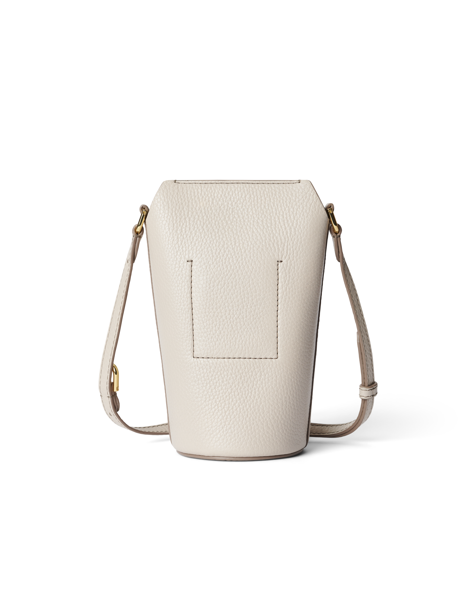 ECCO® Pot Pebbled Leather Crossbody Bag - Beige - Back