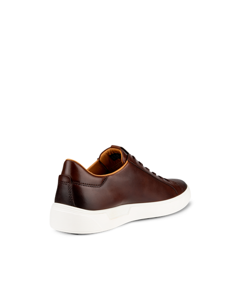 ECCO Men's Street Tray Casual Shoes - Brown - Back