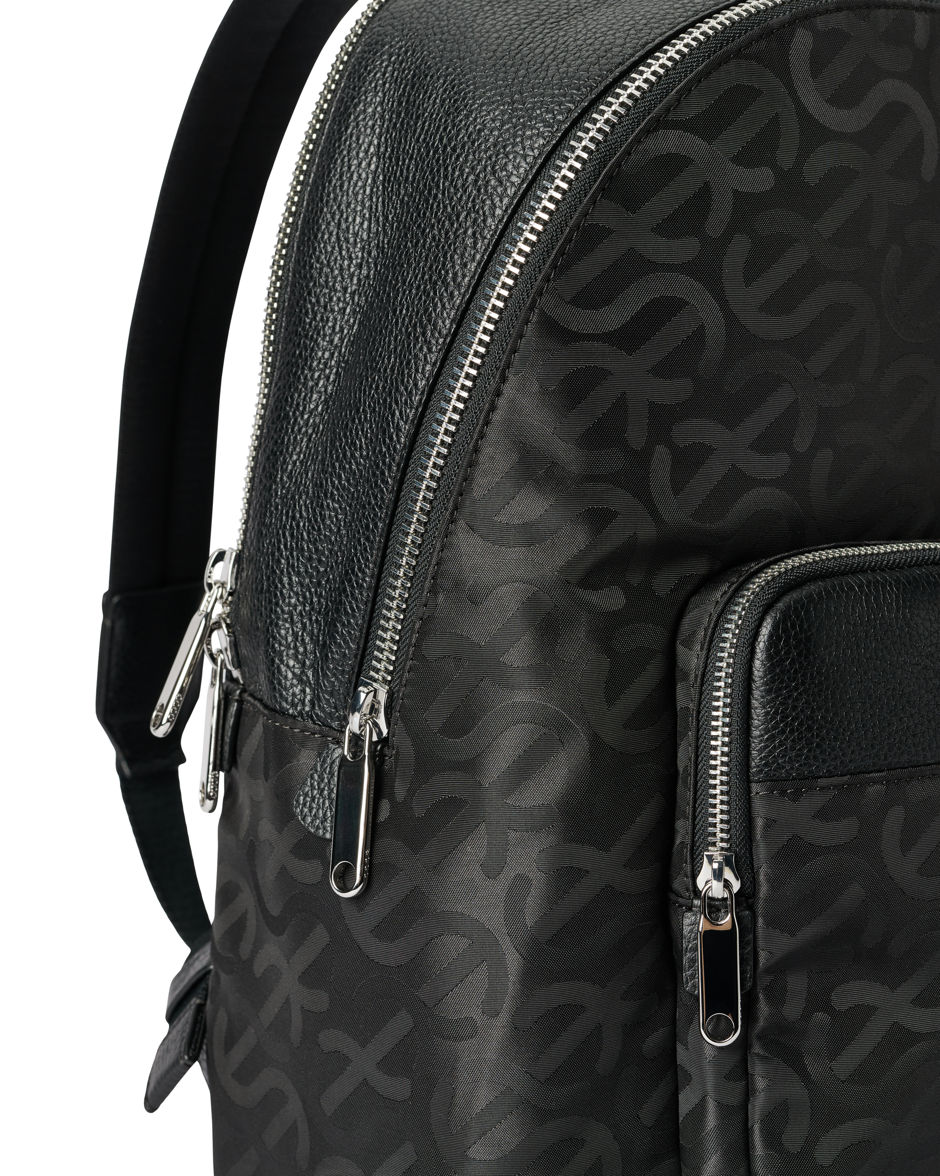 ECCO Round Pack L Jacquard Wave Bag - Black - Detail-1