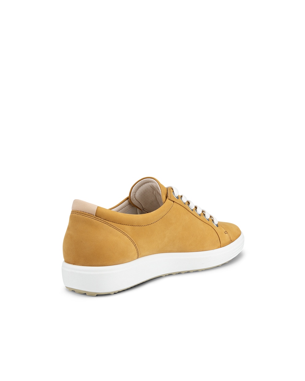 Women's ECCO® Soft 7 Nubuck Sneaker - Brown - Back