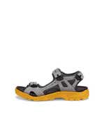 Men's ECCO® Offroad Nubuck Outdoor Sandal - Black - Outside