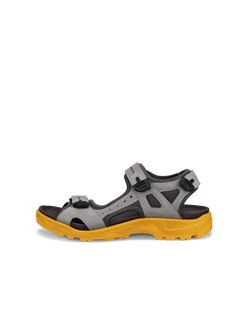 Men's ECCO® Offroad Nubuck Outdoor Sandal - Grey - Outside