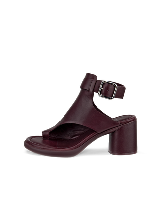 Women's ECCO® Sculpted LX 55 Leather Heel Sandal - Purple - Outside