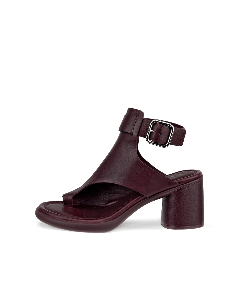 Women's ECCO® Sculpted LX 55 Leather Heel Sandal - Purple - Outside