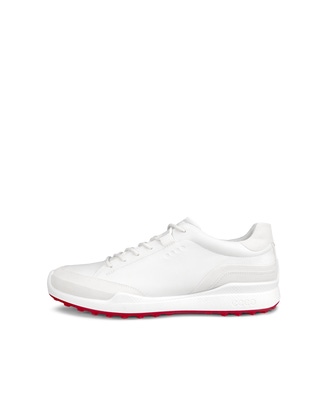 Men's ECCO® Golf Biom Hybrid Leather Shoe - White - Outside