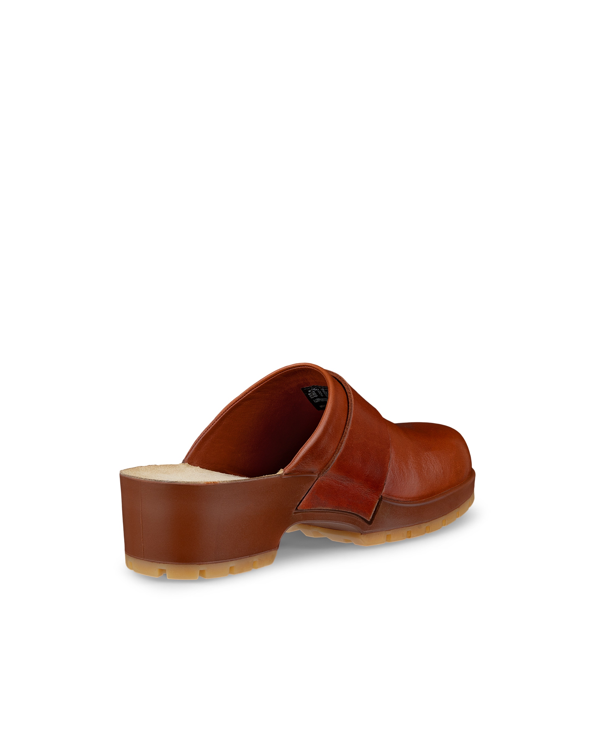 ECCO Comfort Clog Womens Leather Clogs - Brown - Back